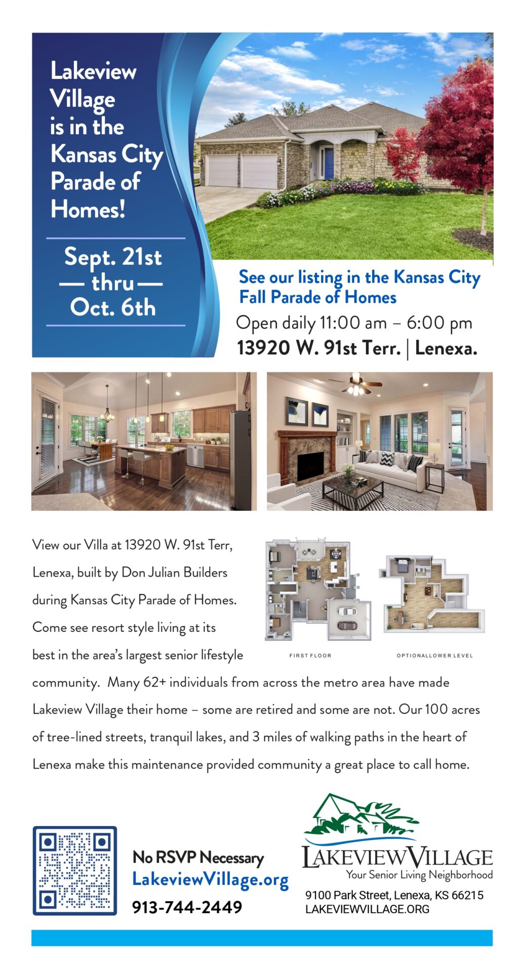 Lakeview Village is in the Kansas City Parade of Homes!